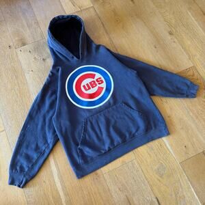 Vintage 2004 Chicago Cubs Navy Hoodie MLB Baseball Sweatshirt Size M